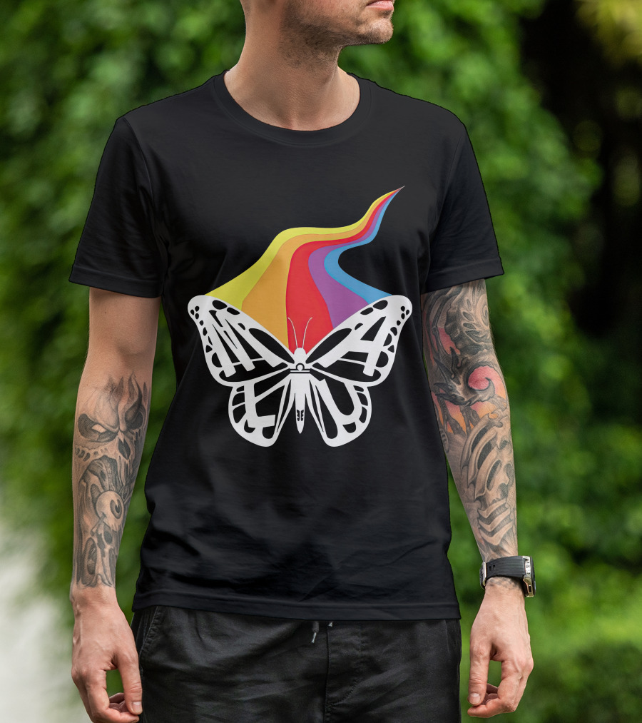 Malu Merch Butterfly Rainbow T-Shirt