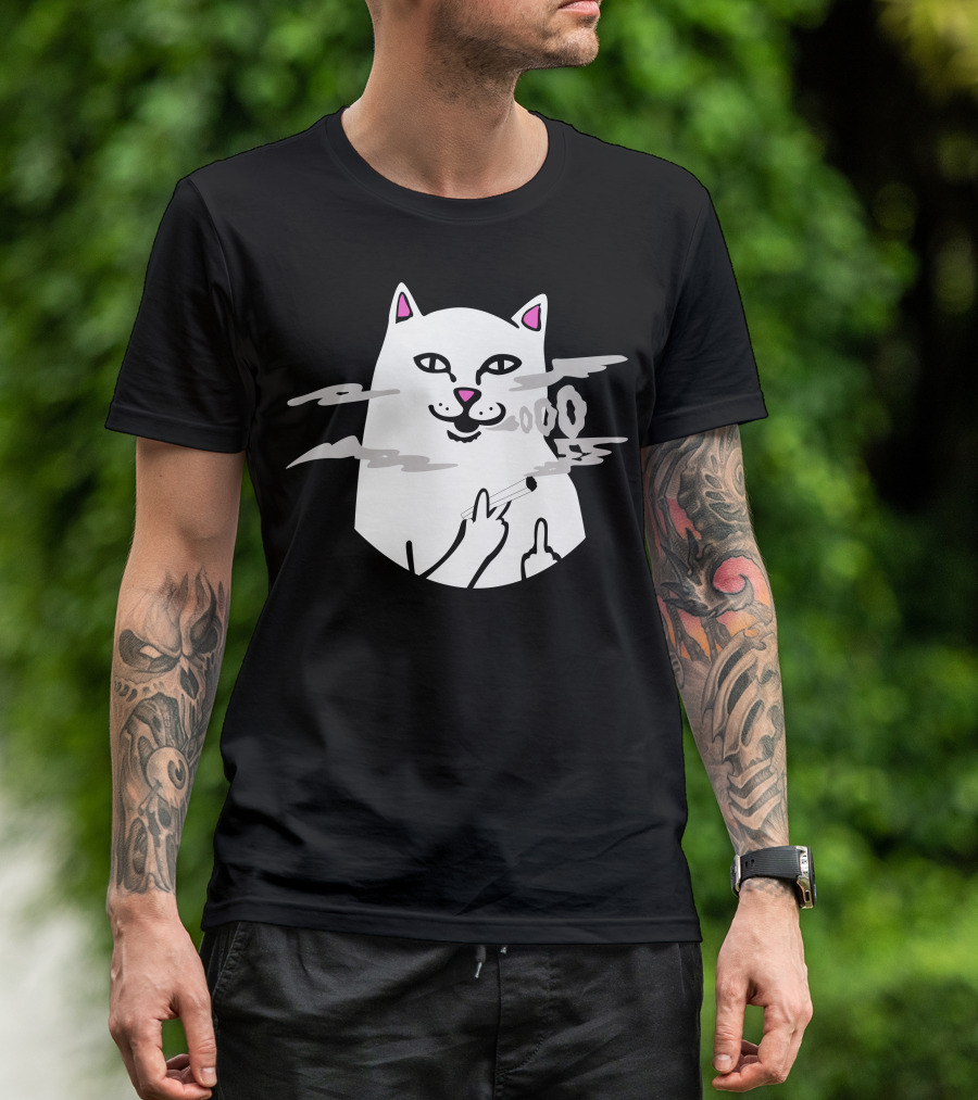 Bella Poarch Cat Smoking Middle Fingers T-Shirt