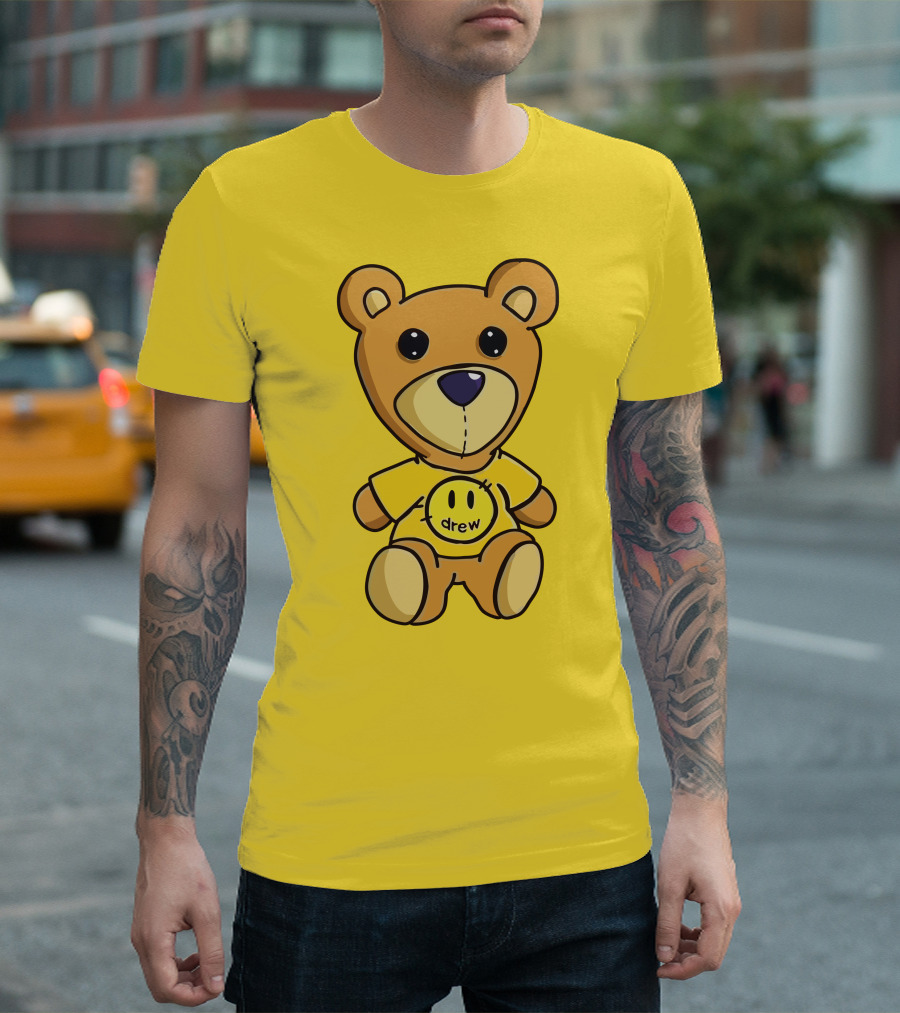 Drew House Teddy Bear Yellow Turtleneck T-Shirt