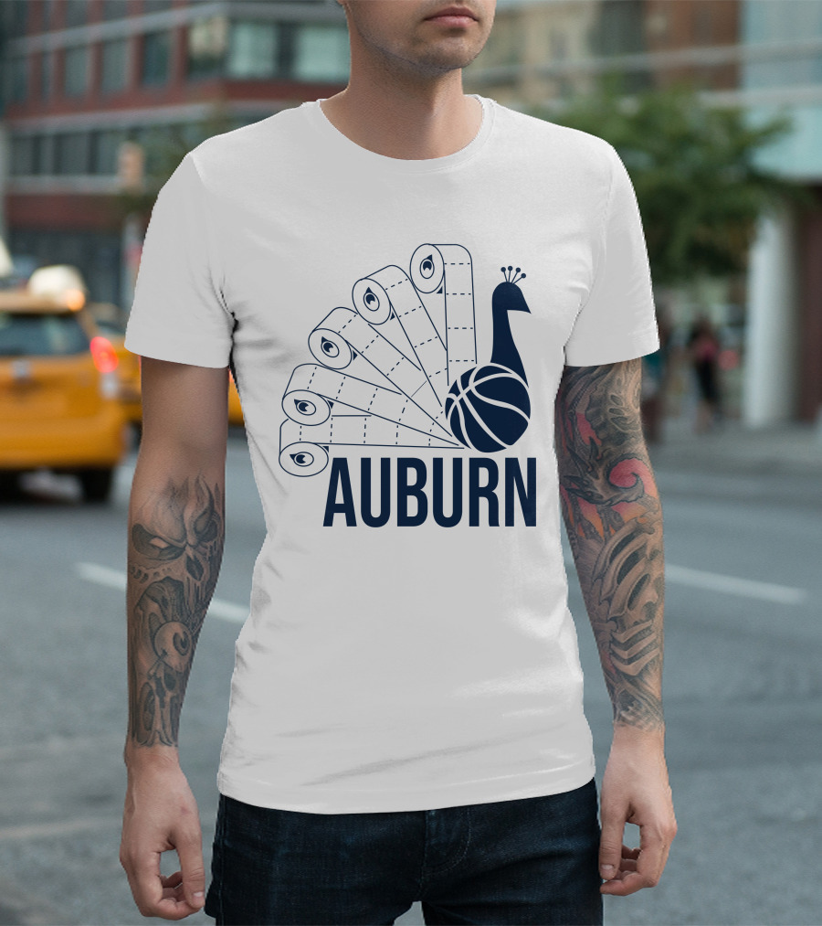 Auburn Peacock Toilet Paper Basketball T-Shirt