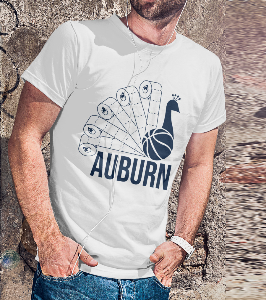 Auburn Peacock Toilet Paper Basketball T-Shirt