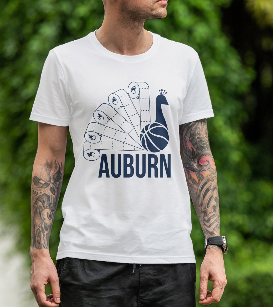 Auburn Peacock Toilet Paper Basketball T-Shirt