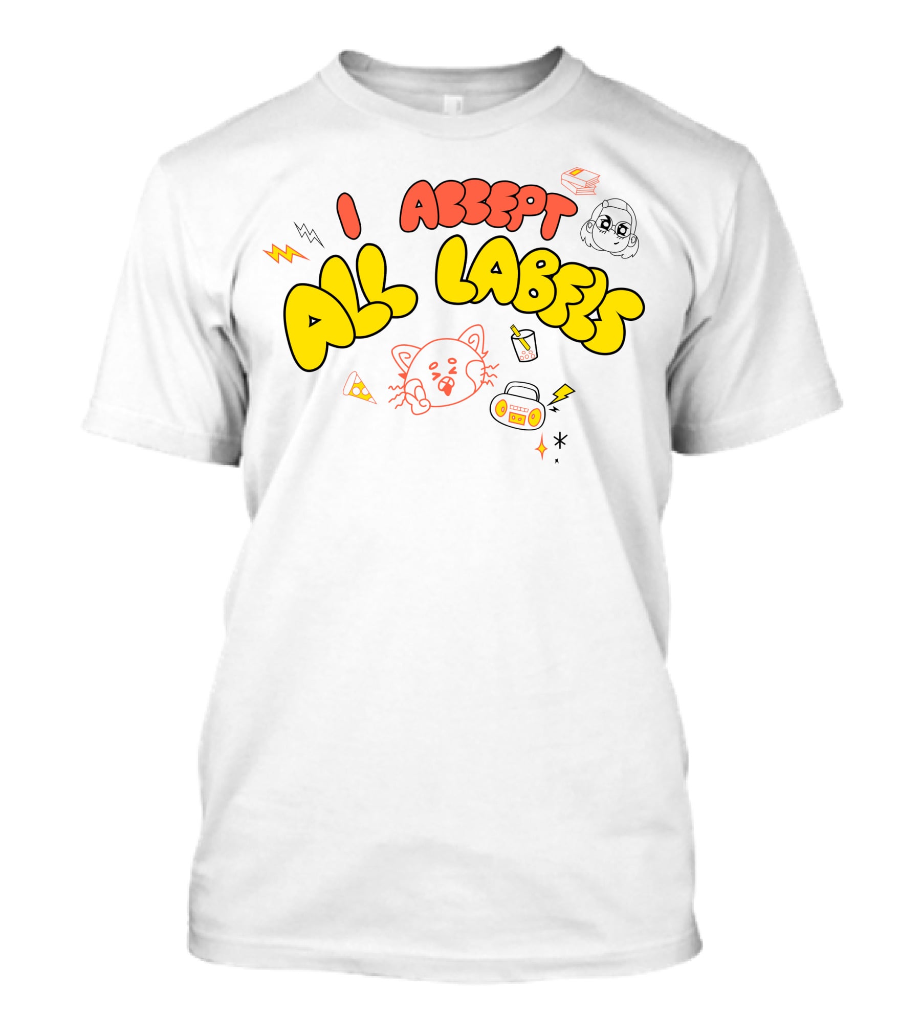 I Accept All Labels Turning Red Merch Pixar T-Shirt