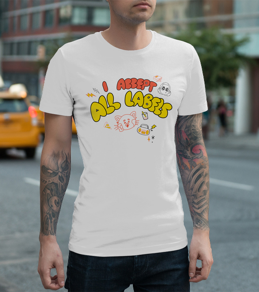 I Accept All Labels Turning Red Merch Pixar T-Shirt