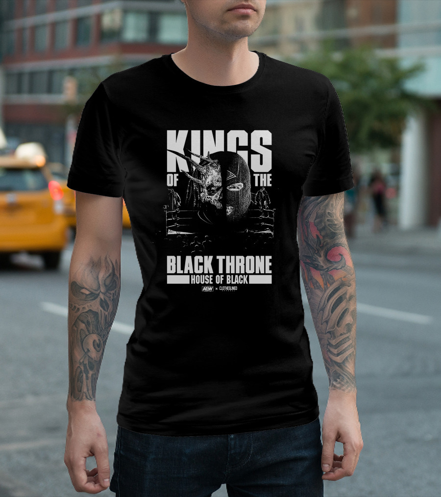KINGS OF THE BLACK THRONE HOUSE OF BLACK AEW CLOTHESLINED T-Shirt