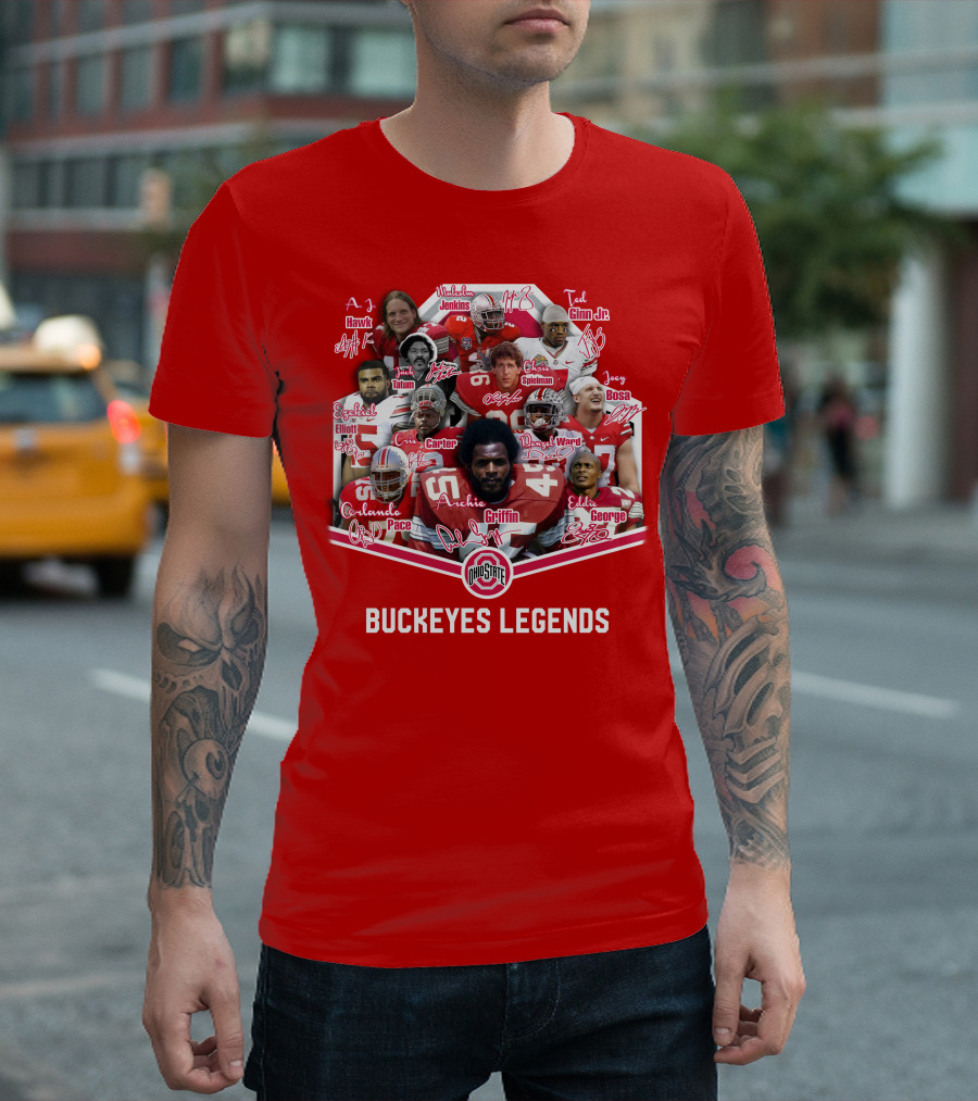 Ohio State Buckeyes OSB Legends Football Stars T-Shirt