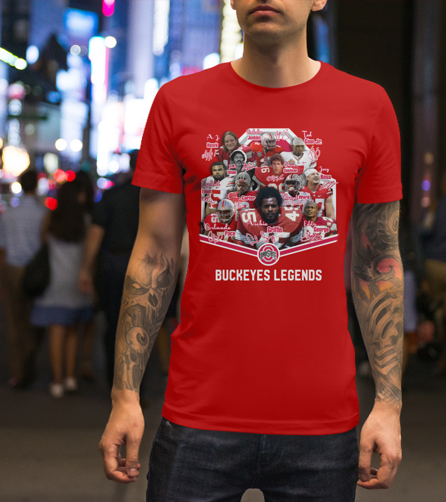 Ohio State Buckeyes OSB Legends Football Stars T-Shirt