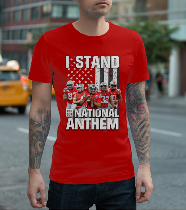 I Stand For Our National Anthem Football Players Flag T-Shirt