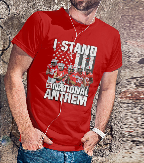 I Stand For Our National Anthem Football Players Flag T-Shirt