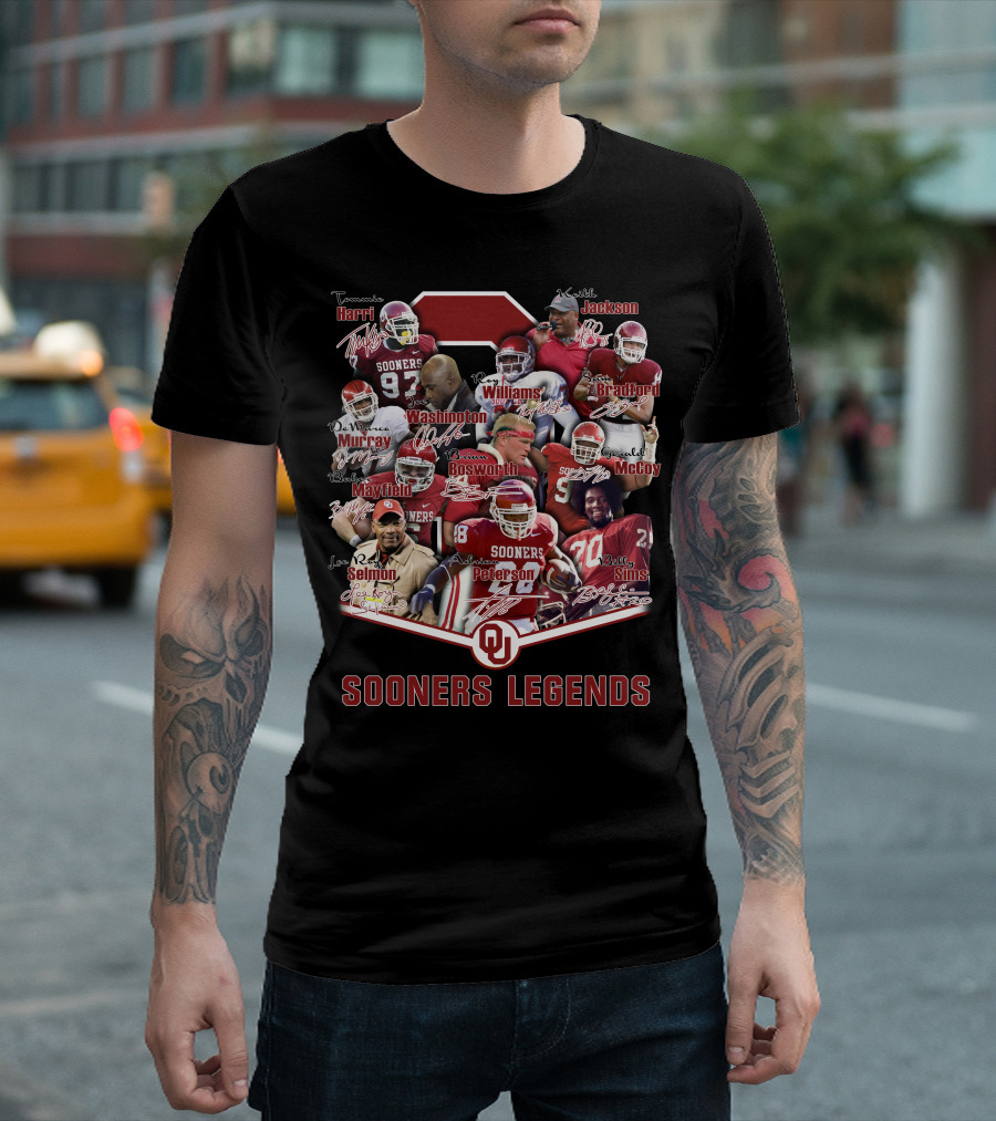 Sooners Legends Peterson Mayfield Murray Bosworth Sims T-Shirt
