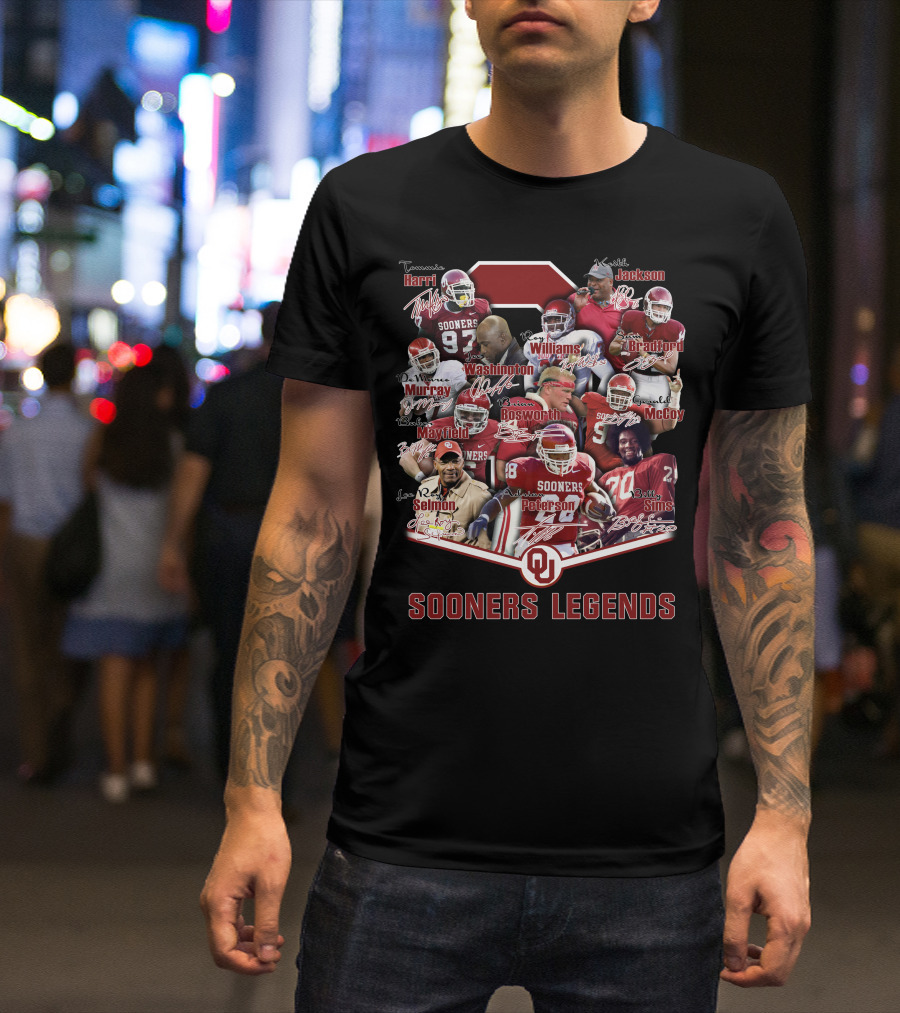 Sooners Legends Peterson Mayfield Murray Bosworth Sims T-Shirt
