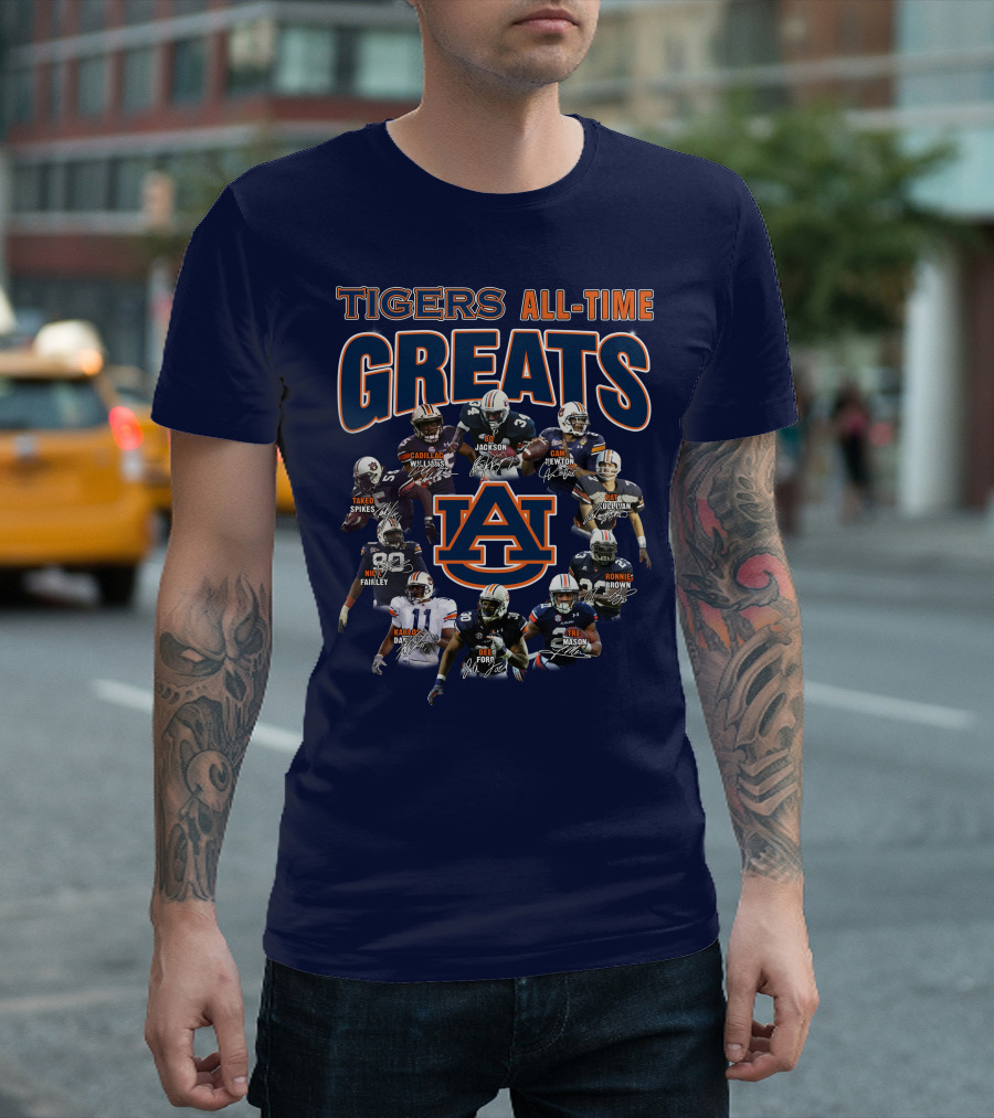 Tigers All-Time Greats Auburn Football Legends T-Shirt