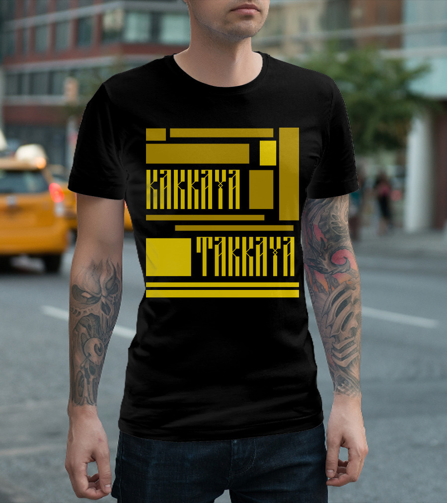 KAKKAYA TAKKAYA Bold Geometric Lettering T-Shirt