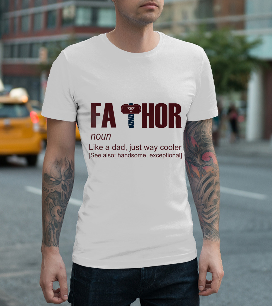 Fathor Father Day Like a Dad Just Way Cooler Hammer T-Shirt