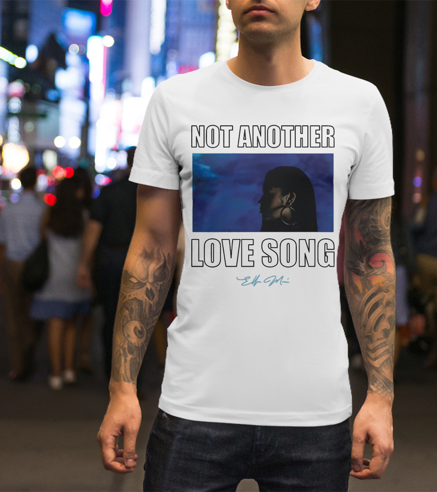 NOT Another Love Song Ella Mai Silhouette Blue Background T-Shirt