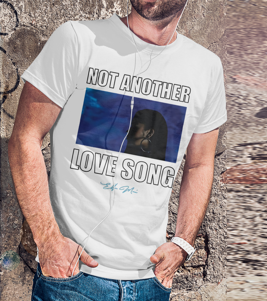 NOT Another Love Song Ella Mai Silhouette Blue Background T-Shirt