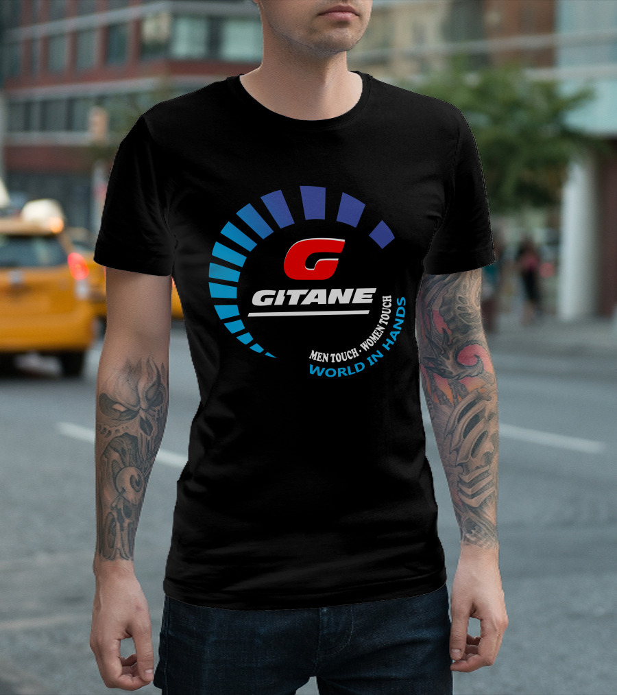 GITANE Men Touch Women Touch World in Hands T-Shirt