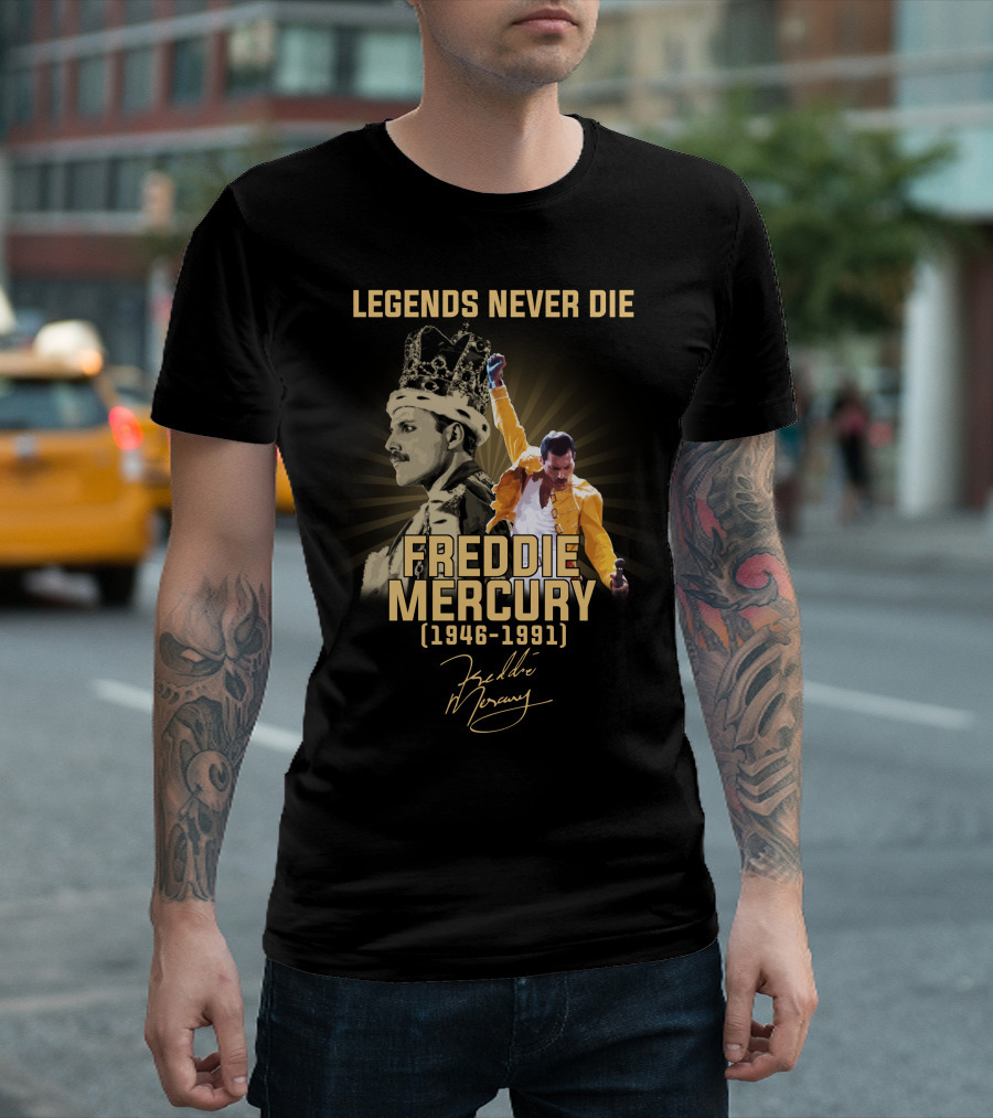 LEGENS NEVER DIE FREDDIE MERCURY (1946-1991) T-Shirt