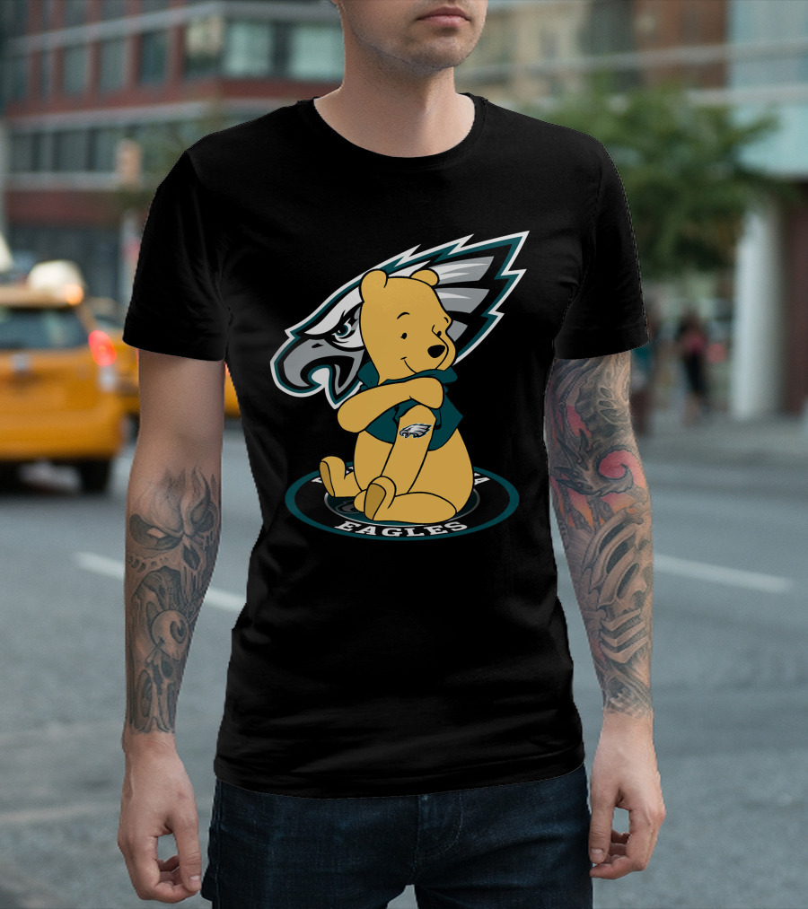 Philadelphia Eagles Pooh Bear Crossover T-Shirt
