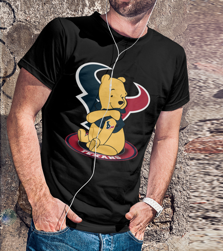 Pooh Texans Houston Logo Bears Football T-Shirt