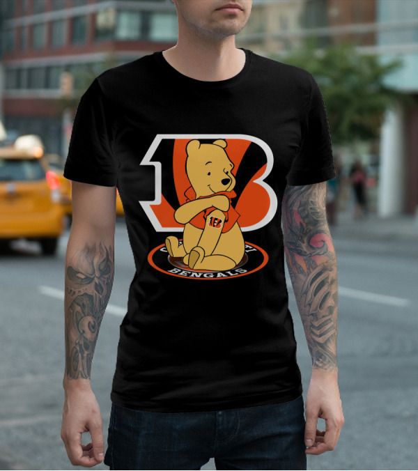 Cincinnati Bengals Pooh Football Crossover T-Shirt