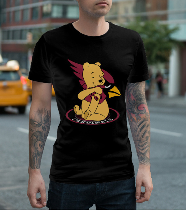 Pooh Cardinals Embracing Iconic Bird T-Shirt