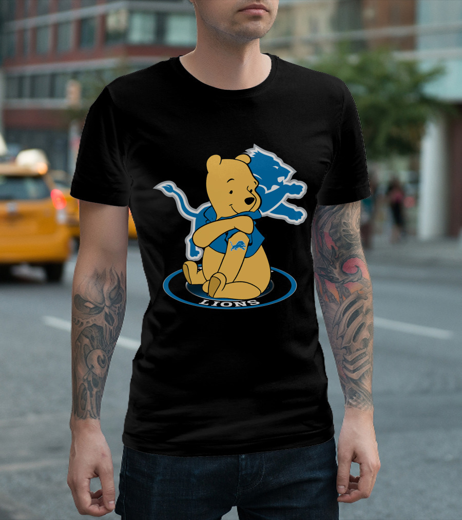 Lions Pooh Bear Detroit Crossover T-Shirt