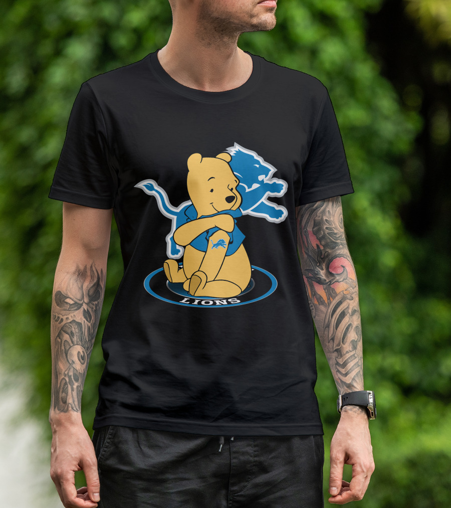 Lions Pooh Bear Detroit Crossover T-Shirt