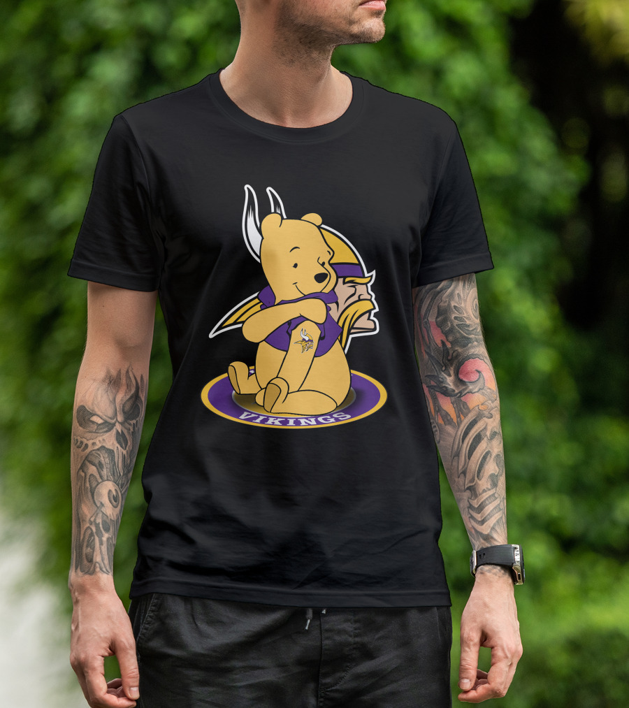 Pooh Vikings Crossover Sitting With Helmet And Horns T-Shirt