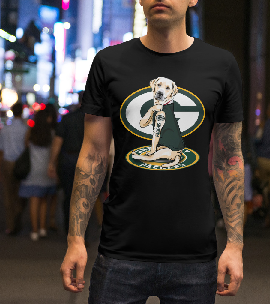 Labrador Green Bay Packers Football Fan Dog T-Shirt