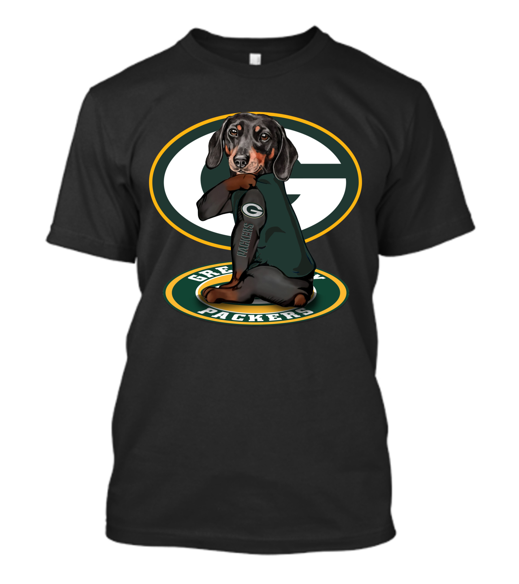 Green Bay Packers Dachshund Fan T-Shirt