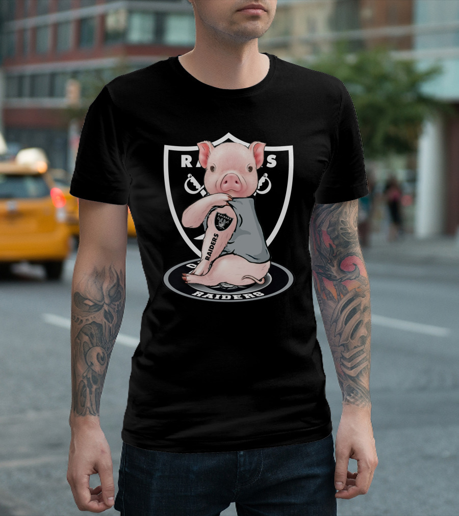 Pig Raiders Tattoo Shield T-Shirt