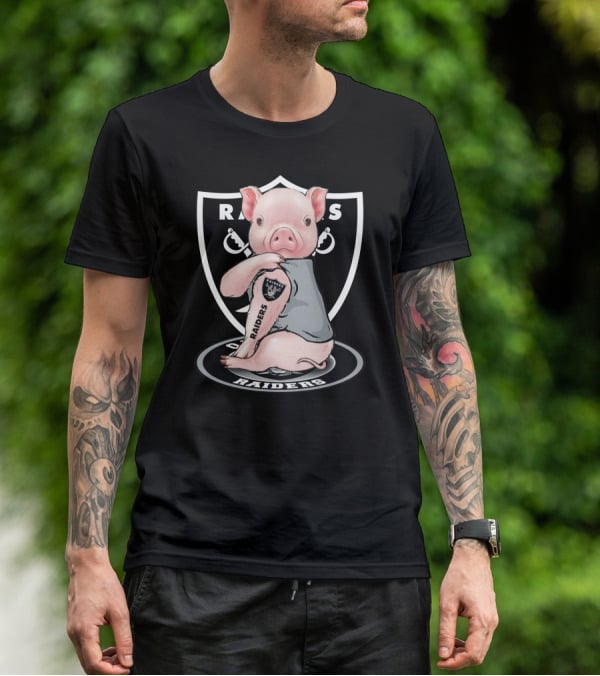 Pig Raiders Tattoo Shield T-Shirt