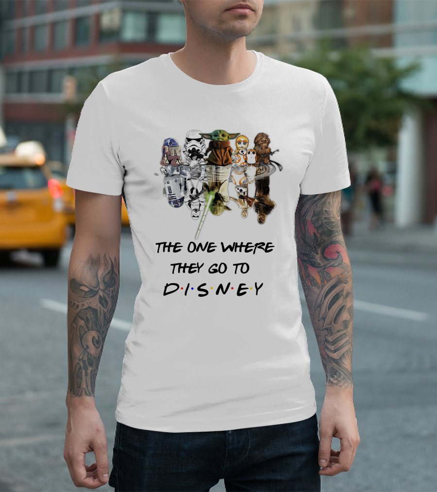 The One Where They Go To Disney Star Wars Characters Reflection T-Shirt