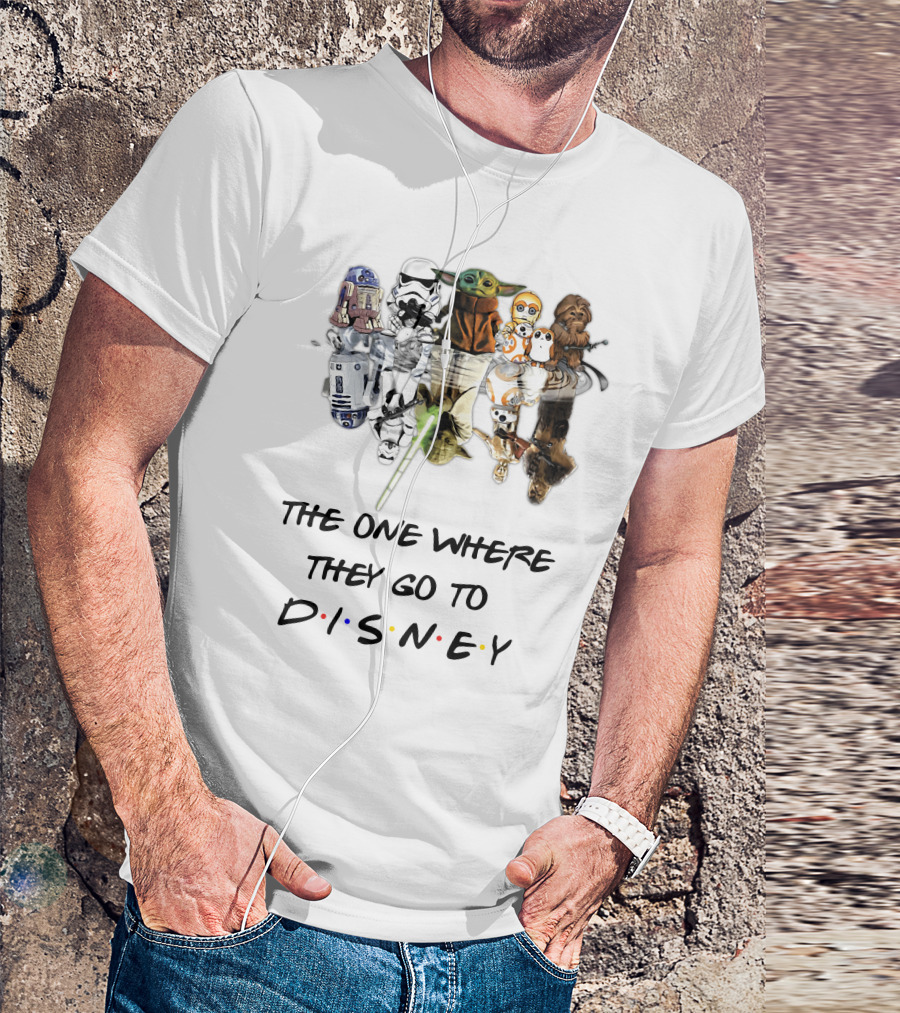 The One Where They Go To Disney Star Wars Characters Reflection T-Shirt