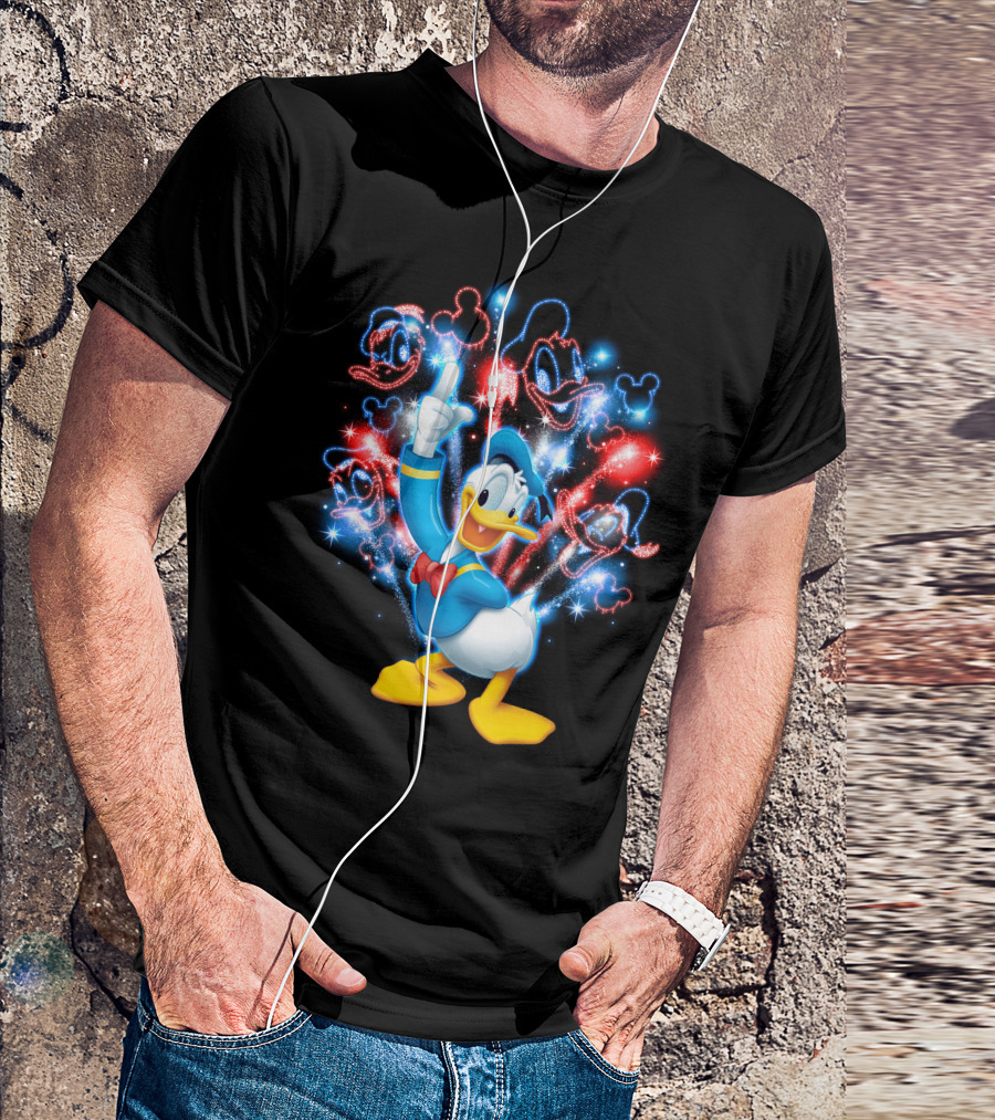 Donald Duck Firework Celebration Disney Magic Burst T-Shirt