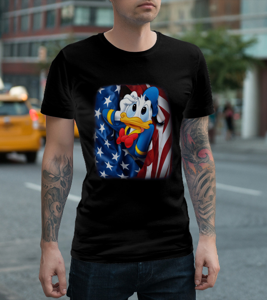 Donald Fourth of July American Flag T-Shirt