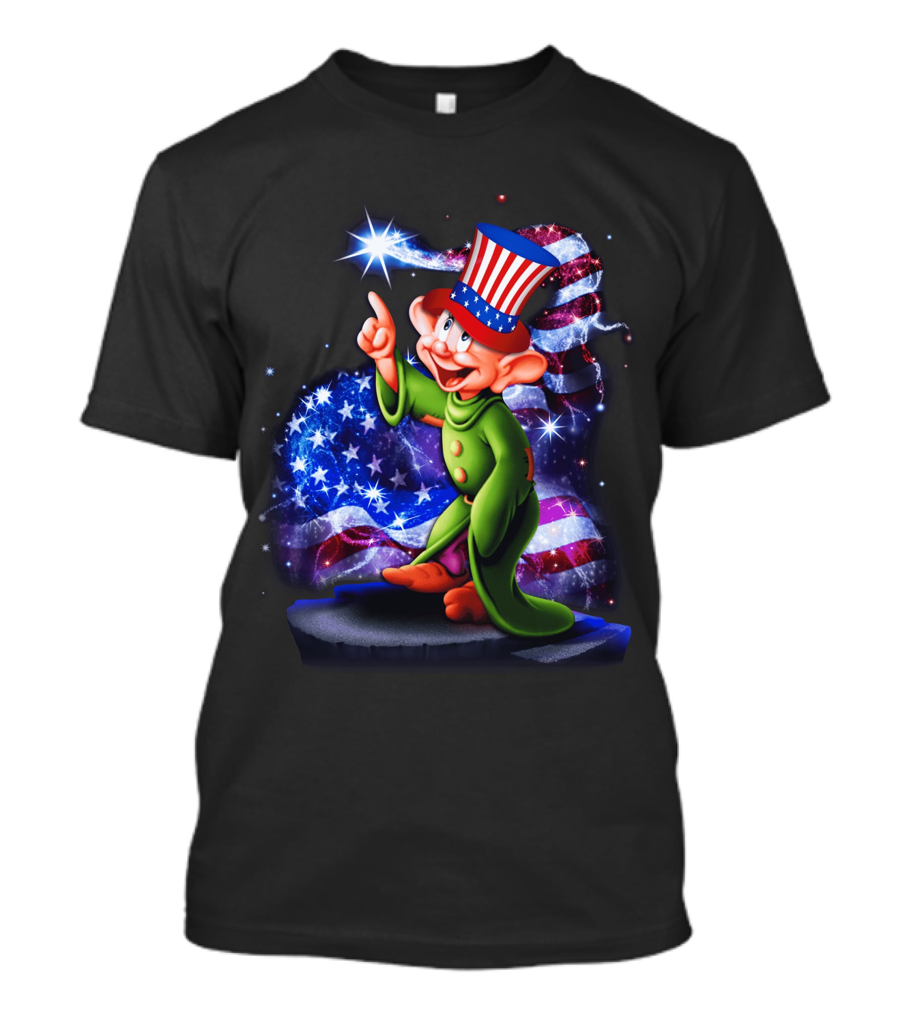 Patriotic Dopey Bling Star-Spangled July T-Shirt