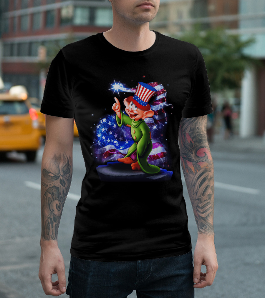 Patriotic Dopey Bling Star-Spangled July T-Shirt