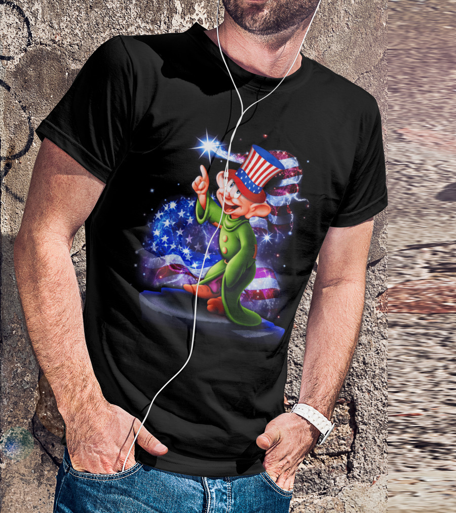 Patriotic Dopey Bling Star-Spangled July T-Shirt