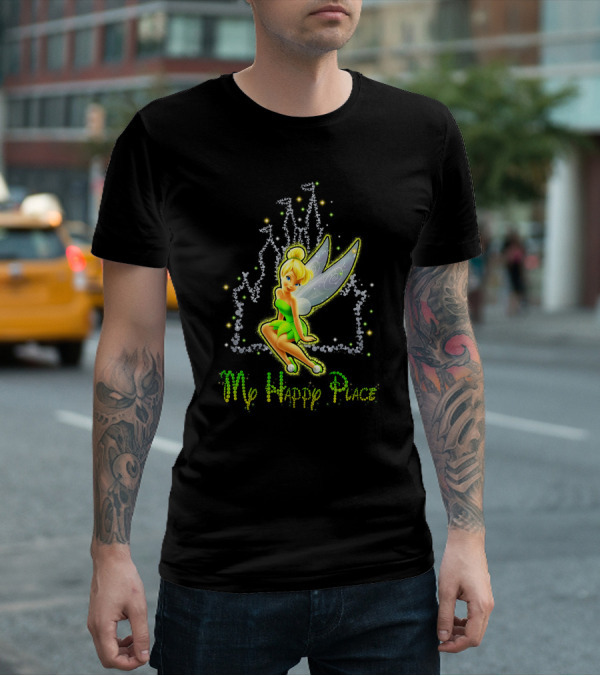 Tinkerbell My Happy Place Disney Castle Magic T-Shirt