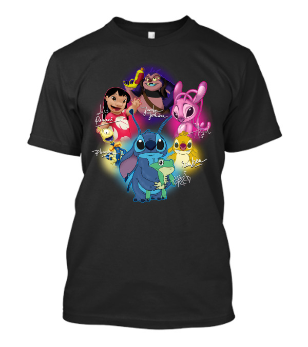 Lilo Pleakley Jumbo Jookiba Angel Scrump Stitch Reuben T-Shirt