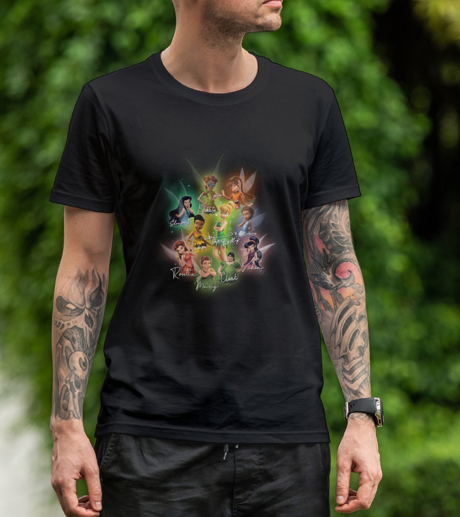 Tinkerbell Rosetta Silvermist Iridessa Vidia Fawn Periwinkle Clank Bobble May Mattias T-Shirt
