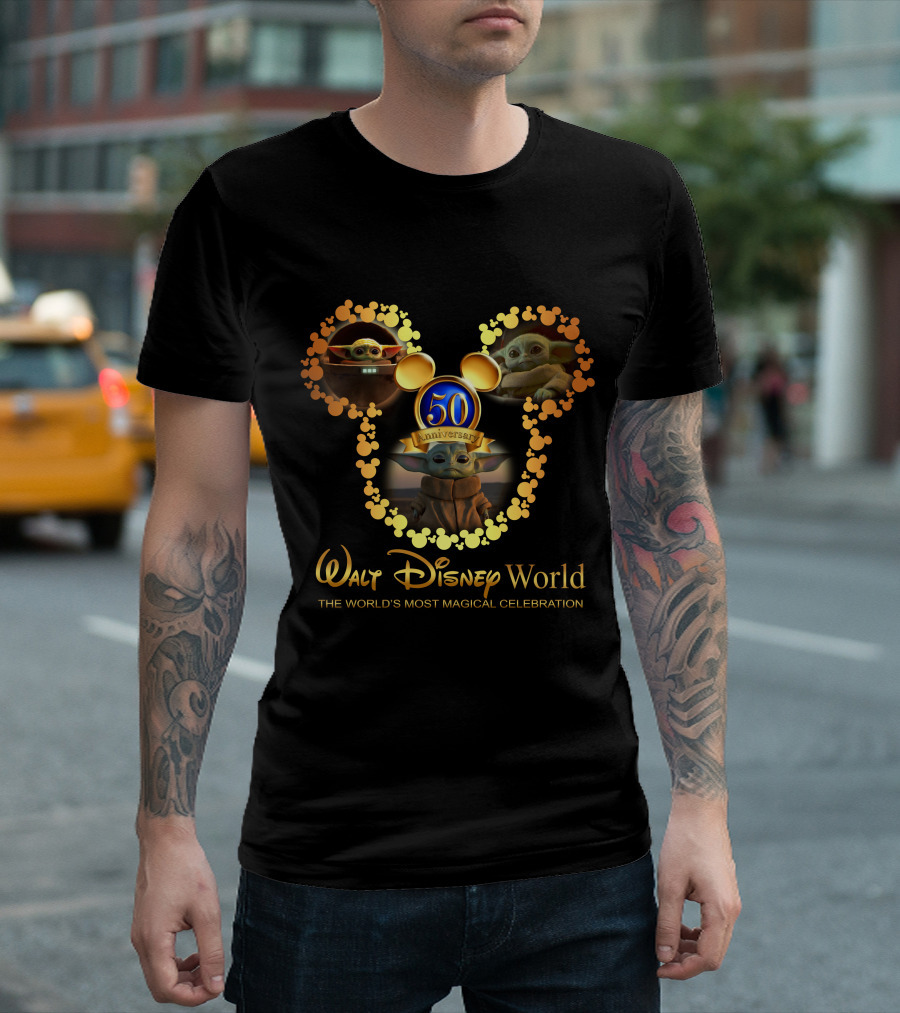 Walt Disney World 50th Anniversary Baby Yoda The World's Most Magical T-Shirt