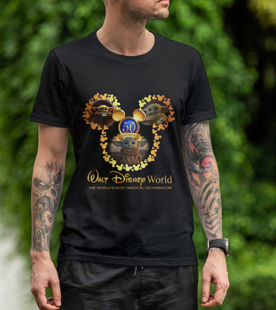 Walt Disney World 50th Anniversary Baby Yoda The World's Most Magical T-Shirt
