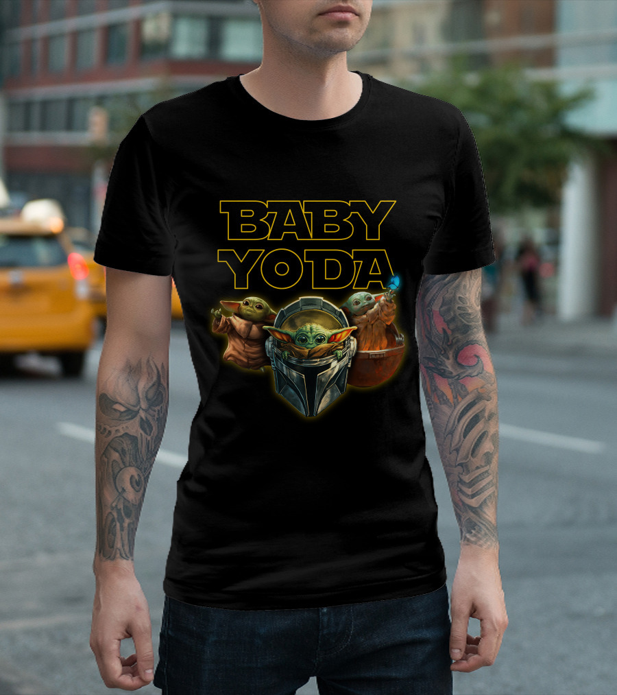 BABY YODA Star Wars The Mandalorian Grogu Trio T-Shirt