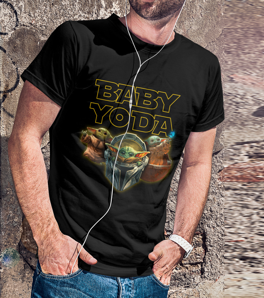 BABY YODA Star Wars The Mandalorian Grogu Trio T-Shirt