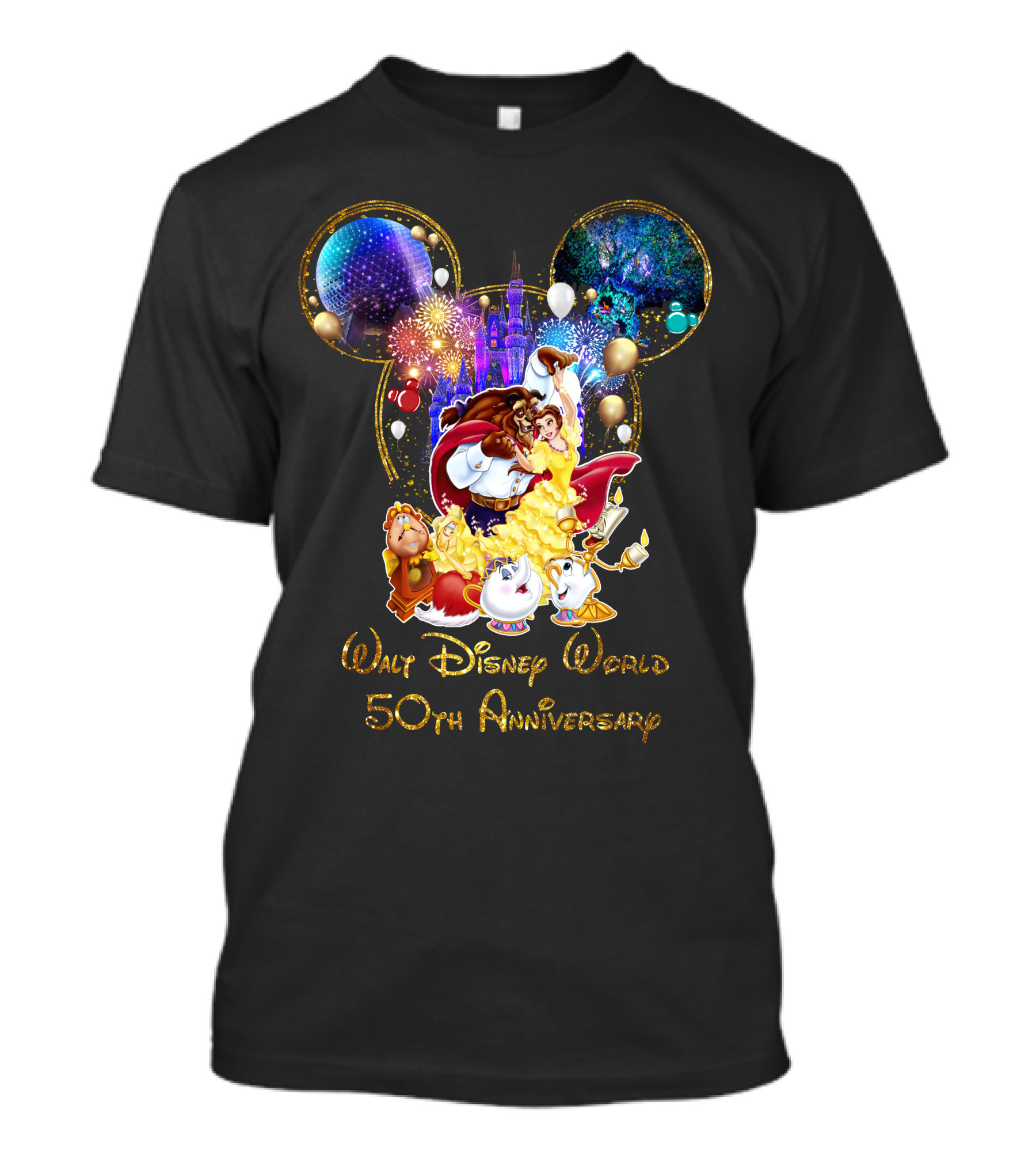 Walt Disney World 50th Anniversary Beauty And The Beast T-Shirt