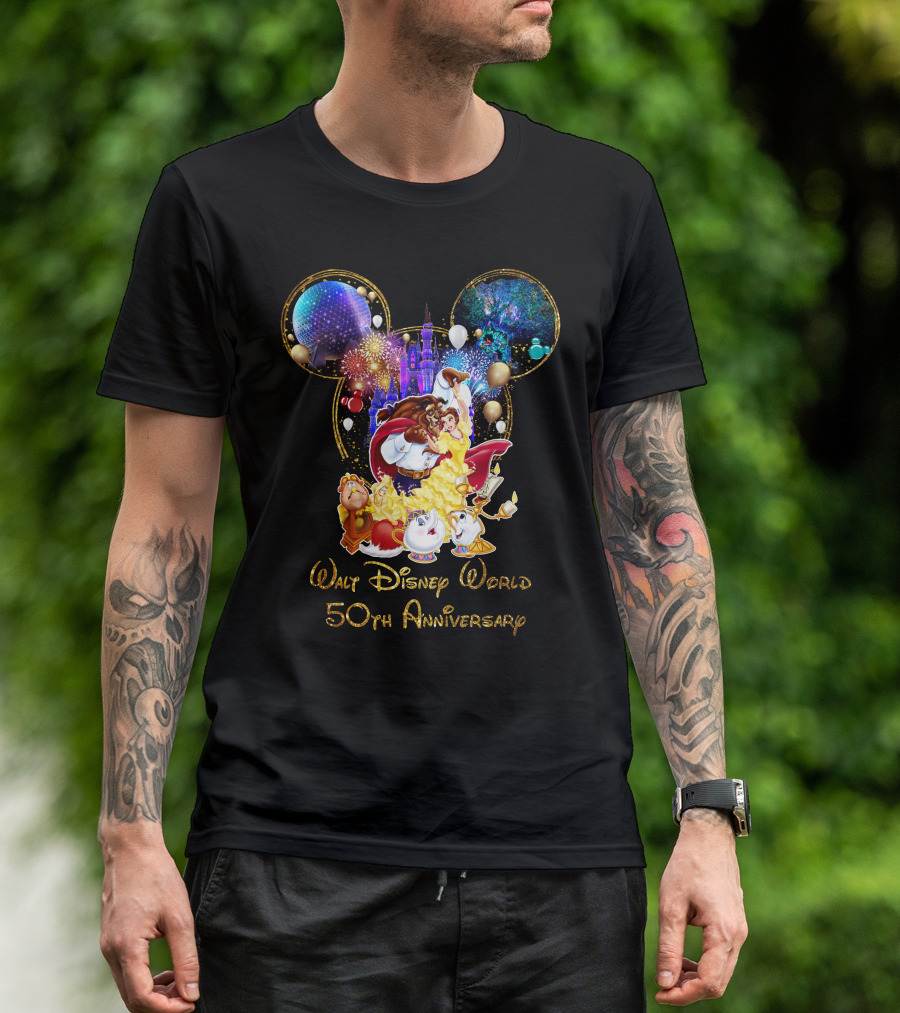 Walt Disney World 50th Anniversary Beauty And The Beast T-Shirt