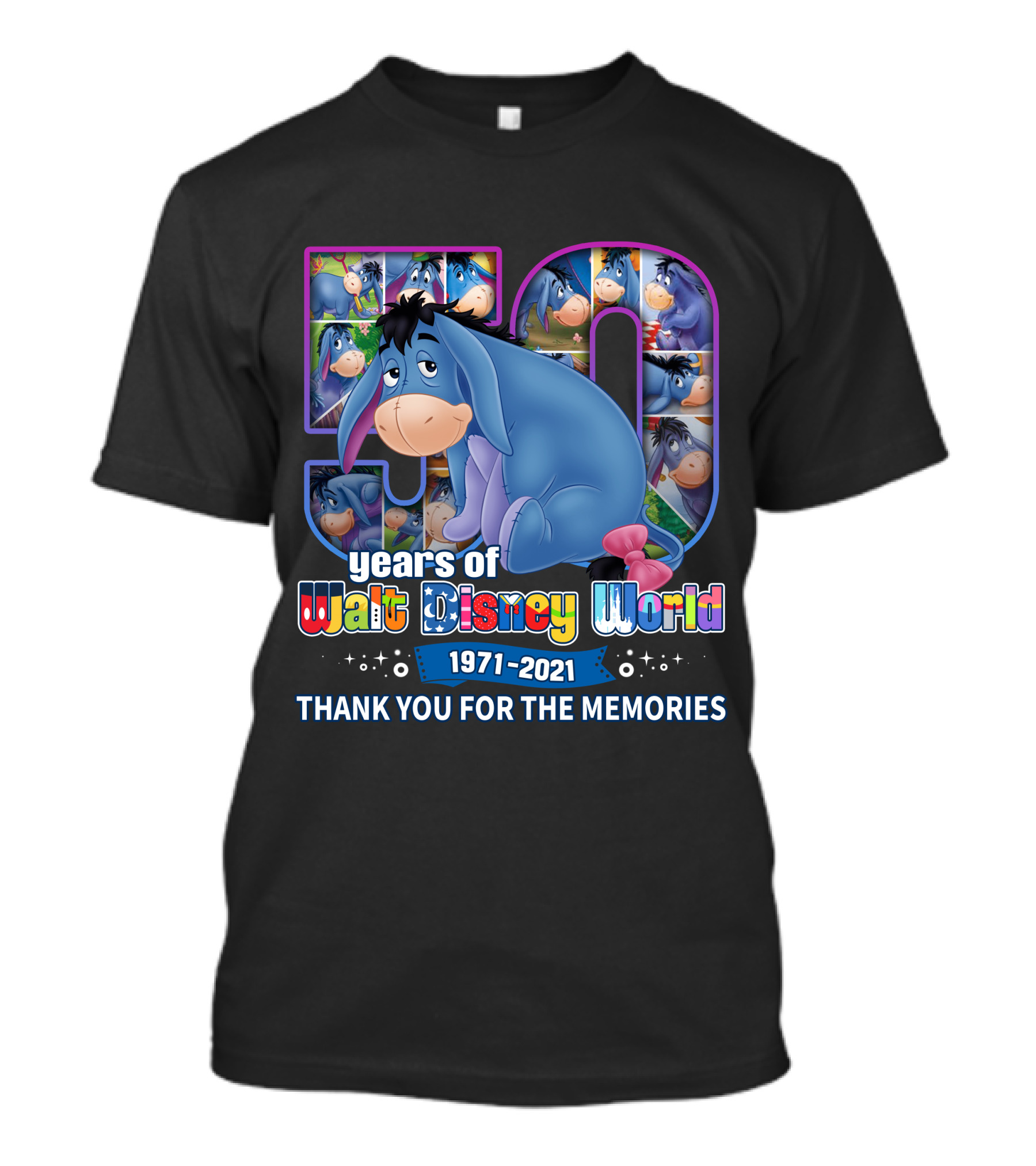 50 Years Of Walt Disney World Eeyore Thank You For The Memories 1971-2021 T-Shirt